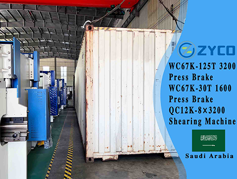 Arabia Saudita WC67K 125T 3200 CNC Pressa freno e WC67K 30T 1600 CNC Pressa freno e QC12K 8 × 3200