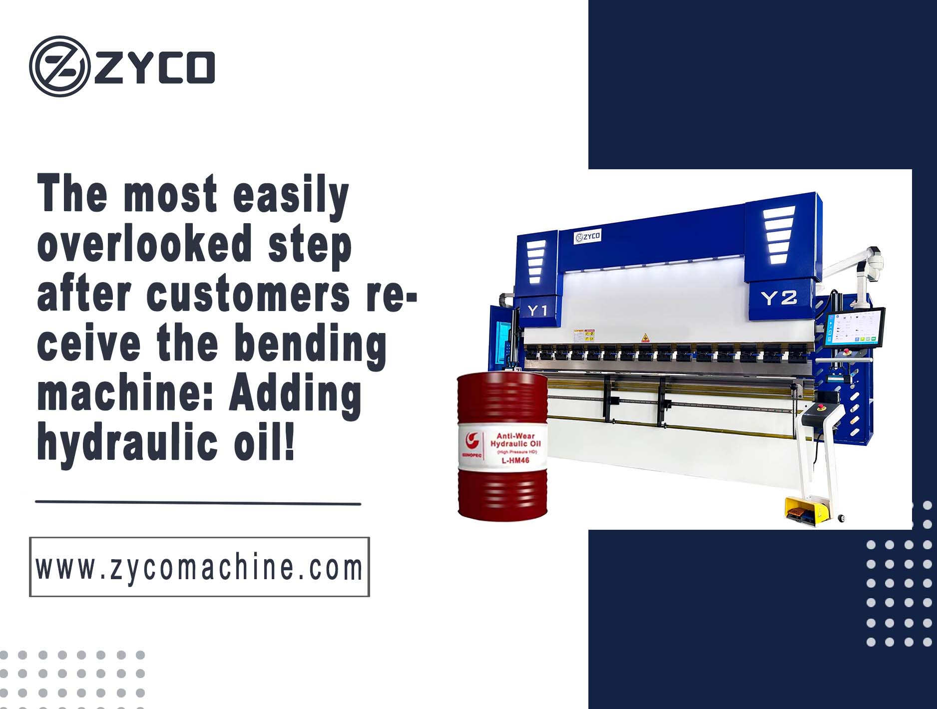 The most easily overlooked step after customers receive the bending machine: Adding hydraulic oil!